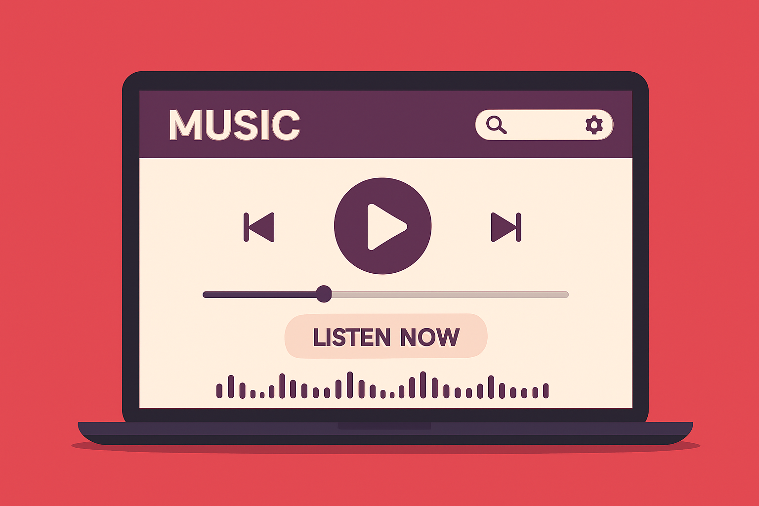 وب اپلیکیشن گوش دادن به موسیقی